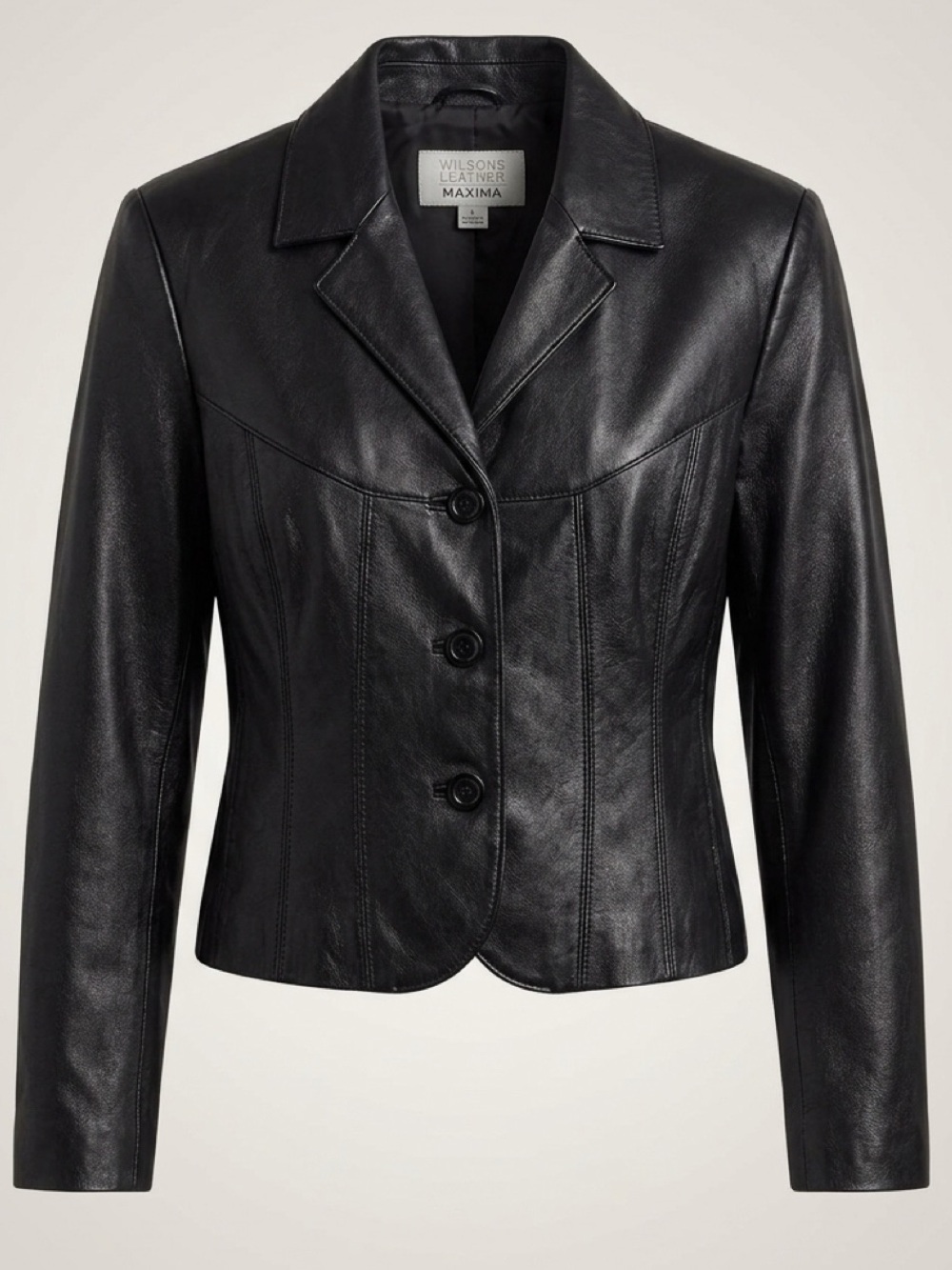 Vintage Y2K Wilson’s Leather Maxima genuine Black Leather Jacket